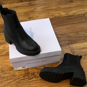 Madden Girl Sleek Black Ankle Booties